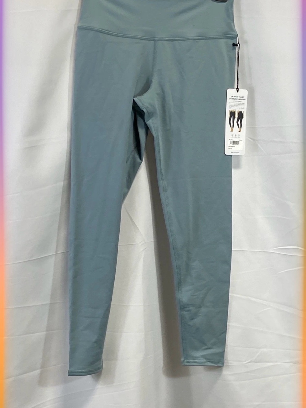 Alo Yoga Women's 7/8 High-Waist Airbrush Legging Soft Seagrass Sz M NWT